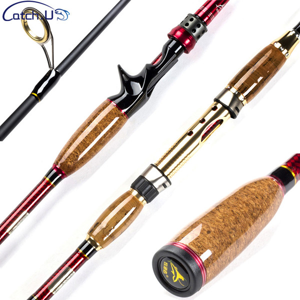 Catch.U 2.1m Spinning Rod Fuji Fishing Rod Spinning Casting Lake Fishing Rods Carbon Fiber Hard Lure M Power