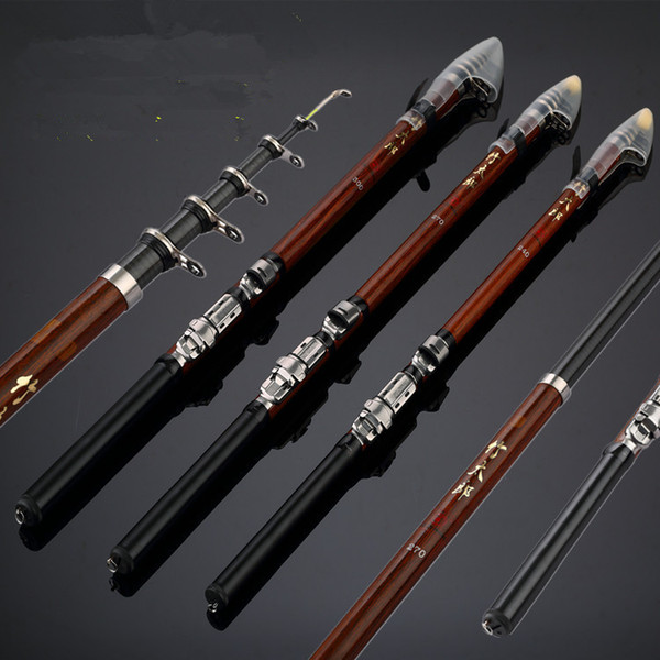 Portable 1.8--2.4M Carbon small Rock fishing rod Ultra-light fishing Streams pole