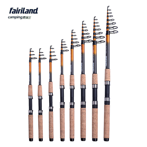 Fairiland L Power Carbon Saltwater Rod Fashionable Telescopic Fishing Carbon rod 1.8-4.5M Super Fishing Rod Spinning Fishing Pole