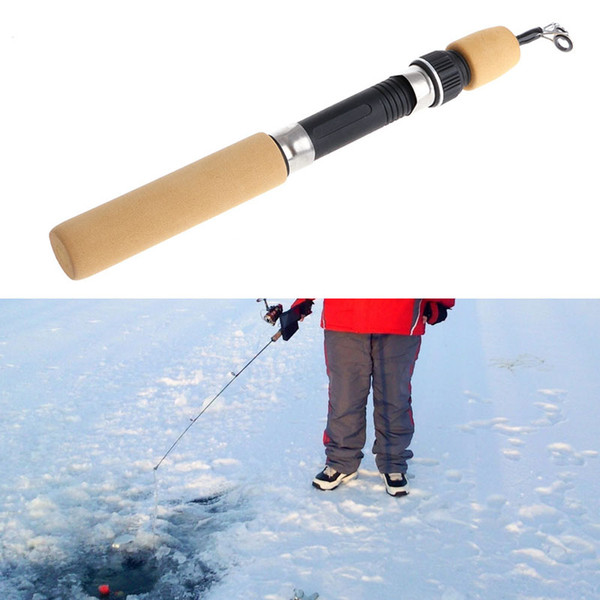 60CM Portable Pocket Winter Ice Fishing Fish Rod Mini Tackle Spinning Casting