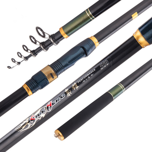 Carbon Spinning Fishing Rod Portable Telescopic Rod Ultra-light Steel Pole Carp Hand Rod Telescopic Fishing Pole Fishing Tackle