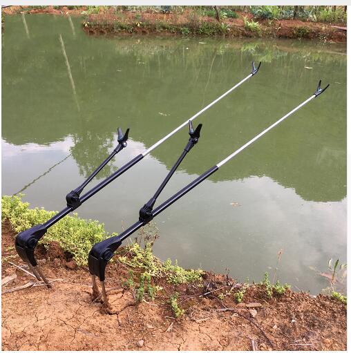 Fish Rod Stand Bracket Angle Adjustable Fishing Rods Holder 1.7M 2.1M Telescoping Fishing Tool Hand Rod Holder