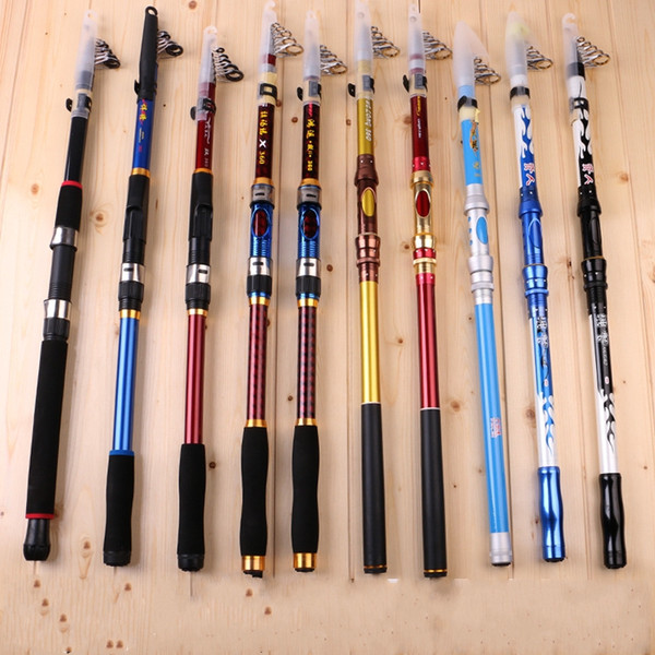 Multi Colorful Carbon Fishing Rod Durable Foldable Pole Spinning Elastic Comfortable Non Slip Fashion Boat Fish Rods 9hk jj