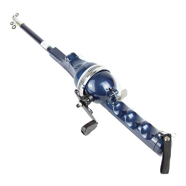 NEW Folding mini rod fishing rod Metal+Plastic poles with reel line travel foldable Portable pesca fishing tackle