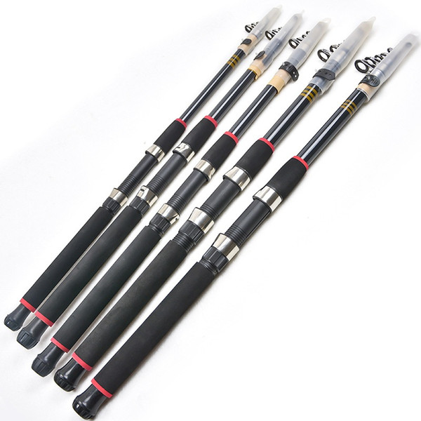 Carbon Sea Pole Super Hard Rod Telescopic Fishing Rod Spinning Fish Hand Tackle Sea Carbon Fiber Pole Portable 2.1/2.4/2.7/3.0/3.6m