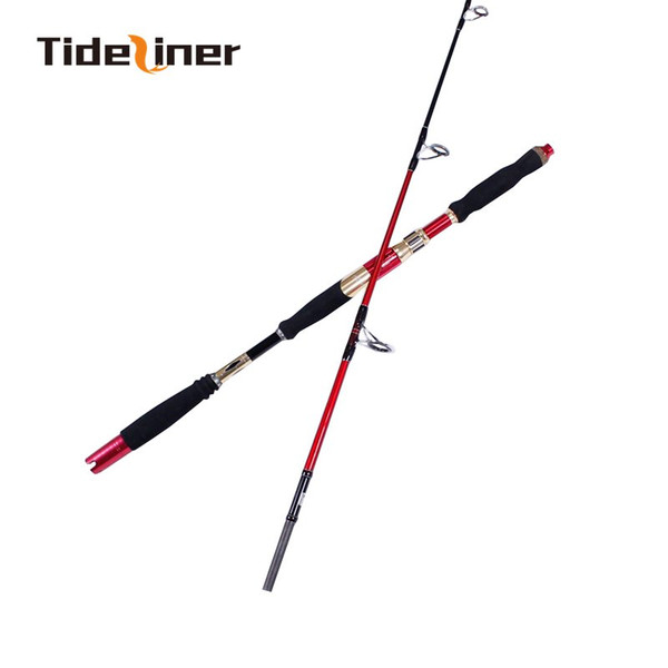 Tideliner boat fishing rod 1.8m carbon fiber jigging rod fishing pole lure weight 150-350g line weight 20-40lb seawater rod