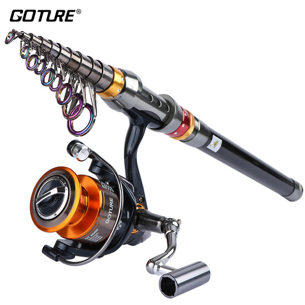 spinning cobo Goture Fishing And Rod Set 2.7m 3.0m 3.6m Telescopic Fishing Rod + 11BB Spinning Reel GT 4000 Combo