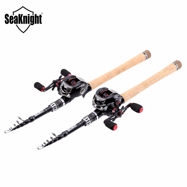 Wholesale- Seaknight VIPER 12BB 6.3:1 / 7.0:1 Baitcasting Reel + Sange 2.1M/2.4M Portable Casting Fishing Rod Carbon Fiber Rod Reel Combo