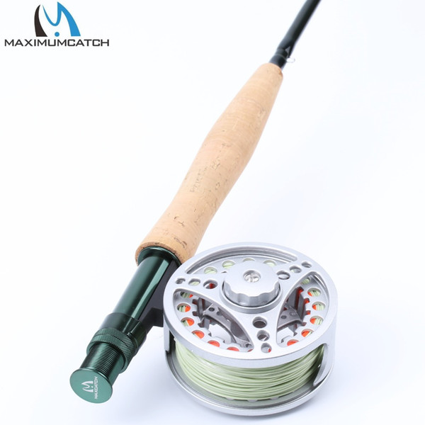 Wholesale- Maximumcatch Extreme Fly Fishing Combo 9FT 5WT Fly Rod with Large Arbor Aluminum Reel with WF5F Floating Line