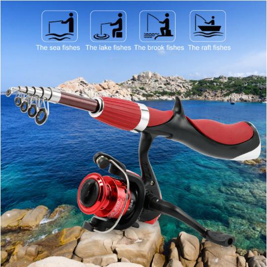 Hot sale Quality Outdoor Fiberglass Portable Telescopic Sea Rod 1.4M Mini Folding Fishing Pole Fishing Tackle