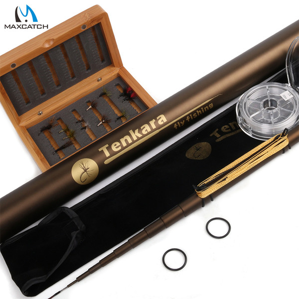 Wholesale- Maximumcatch Telescoping Fly Rod 13FT Tenkara Fly Fishing Rod & Flies & Line & Box