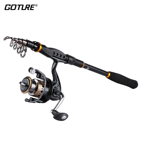 combo Goture And Combo 2.1M-3.6M Telescopic Fishing and 7BB 2000-4000 Spinning Reel Fishing Coil Reel Rod Set