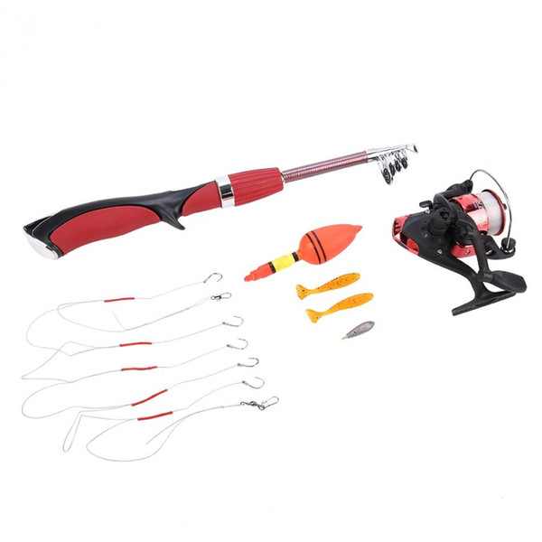 Fishing Rod Reel Tack Set Rod Combo Lure Hook Ice Fishing Spinning Reel Telescopic Rod Pole Gear Kit Fishing Pesca Accessories