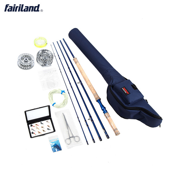 Portable Fly Fishing combo js025c 6/7,7/8,8/9 5 sections carbon rod full metal 3BB fly reel fishing tackle set w/ necessary fish tools