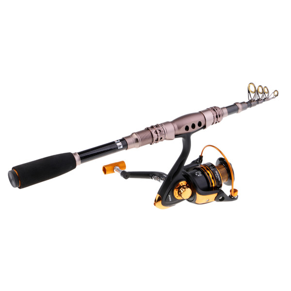 Sunnimix Fishing Rod and Reel Combos Fishing Gear for Travel Left/Right Hand Set for lake / river /pond