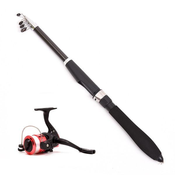 1.6M Mini Fishing Rod Combo Set Spinning Portable Travel ABS plastic Fishing P+5.2:1 Reel Wheel Set Gear