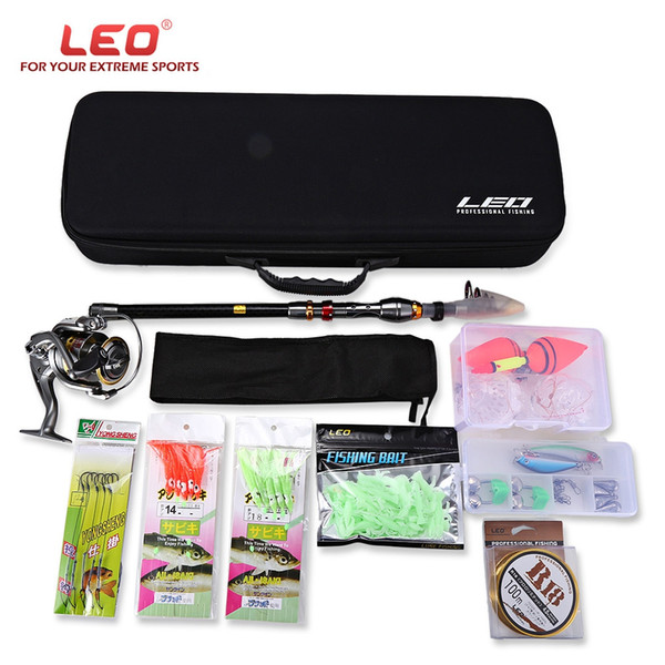 Telescopic Fishing Rod Combo Reel Full Kit angeln set Spinning Fishing Reel Gear Pole Set Fishing Line Lures Hooks Jig Head