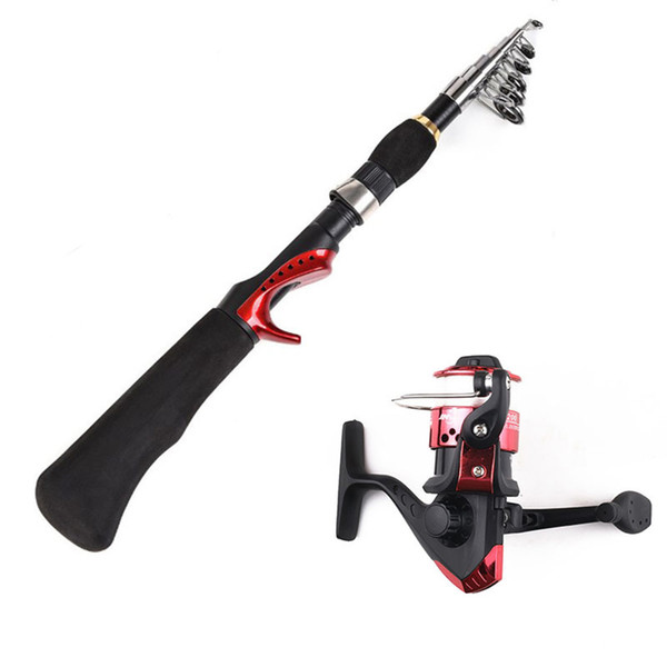 New Portable Winter Fishing Rods Combo Ice Fishing Rod Sea with Reel Outdoor Spinning Casting Reel Tackle Set