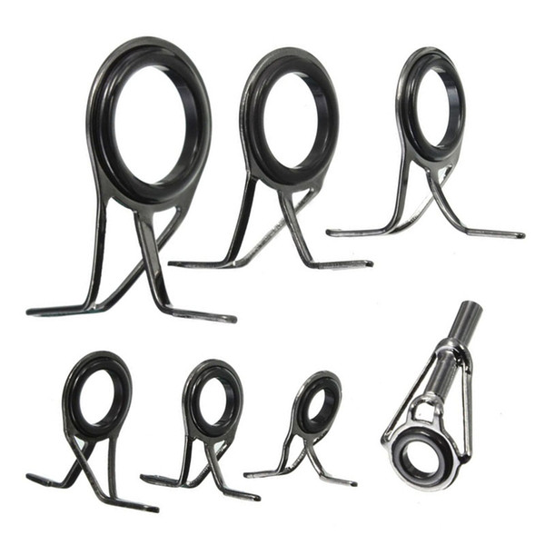 Nieuwe 7 PCS Hengel Gids Oval Hengel Ogen Gidsen Line Ringen Pole Reparatie Kit 5-18mm dia Set Nieuwe