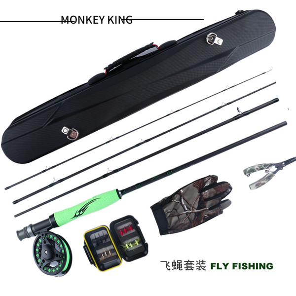 ilure Fly fishing set Portable fly fishing set wheel hook different size