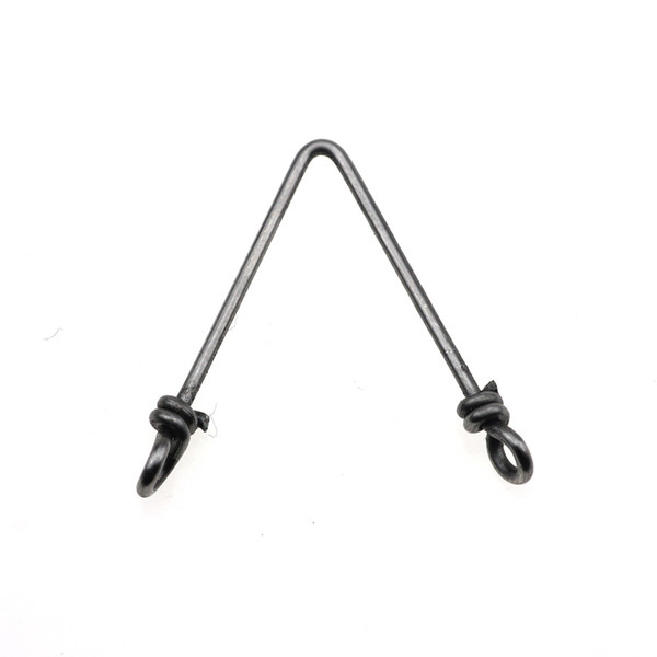 Rompin 20pcs/lot V shape bifurcation snap double hook line connector device tool sea fishing swivel Eight Type Tying