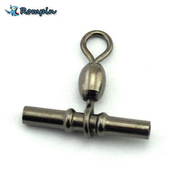 Rompin 10pcs/lot Barrel Swivel Cross-line Brass Head and Tuoe Fishing Tackle Fishing Swivel connector Fishing Accessory