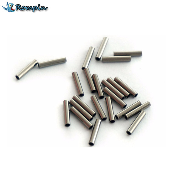 Rompin 100pcs/lot Round copper fishing pipe, fishing line pipe crimping sleeve, connecting high quality fishing line fittings