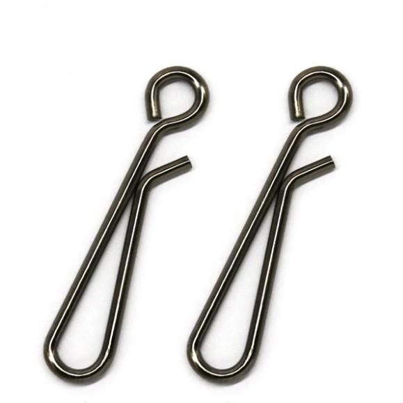 Rompin 50Pcs/Lot Stainless Steel Hanging Snap Tackle Tools connector fishing Accessories tackle fishhooks 0# 1# 2# 3# 4# 5# 6#