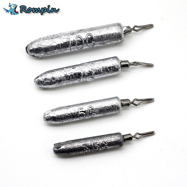 Rompin 5pcs/lot Fishing Accessories For Fall Fishing Lead Sinker Soft Fishing Tackles Weight 3.5g 5g 7g 10g 360 Degree Rotatable