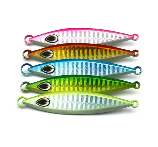 INFOF 10 pieces/lot Metal Jigging Spoon 20g,30g,40g,60g 3D Laser Printing Fishing Lead sinker Jig Super Hard Fishing Fish Lead Bait