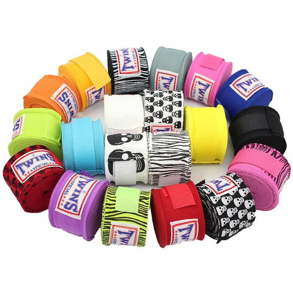 2pcs/pack 5M Boxing Wraps Twins Cotton Muay Thai Karate Bandage Wrist Kick Fight Straps Sports Sanda Guantes MMA Taekwondo Gloves F