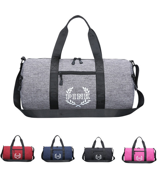 Women Handbags Pink Letter Large Capacity Travel Duffle Striped Waterproof Beach Bag Shoulder Yoga bags 30 pcs mk166