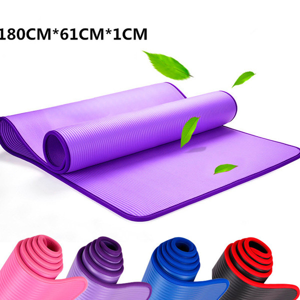 10MM Extra Thick 183cmX61cm High Quality NRB Non-slip Yoga Mats For Fitness Tasteless Pilates Gym Exercise Pads with Bandages