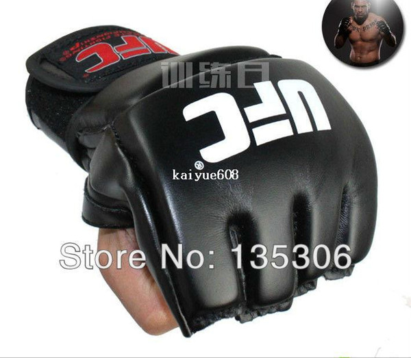 Free shipping MMA boxing gloves extension wrist leather half fighting fighting Gloves