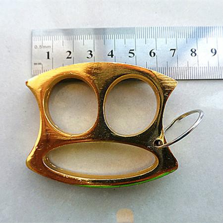 Golden Aluminum alloy Brass knuckle dusters,Self Defense Personal Security Women's and Men's self-defense brass knuckle