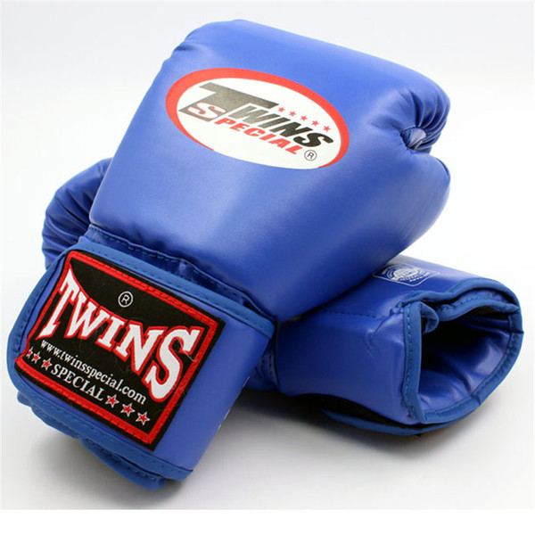 12 14Oz Twins Gloves Kick Boxing Gloves Leather PU Sanda Sandbag Training Black Boxing Gloves Men Women Guantes Muay Thai