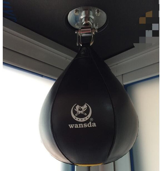 brand Leather Vertical Boxing Punching Bag Speedball Ceiling Sport Speed Bag Punch Exercise Fitness Training pear Ball swivel