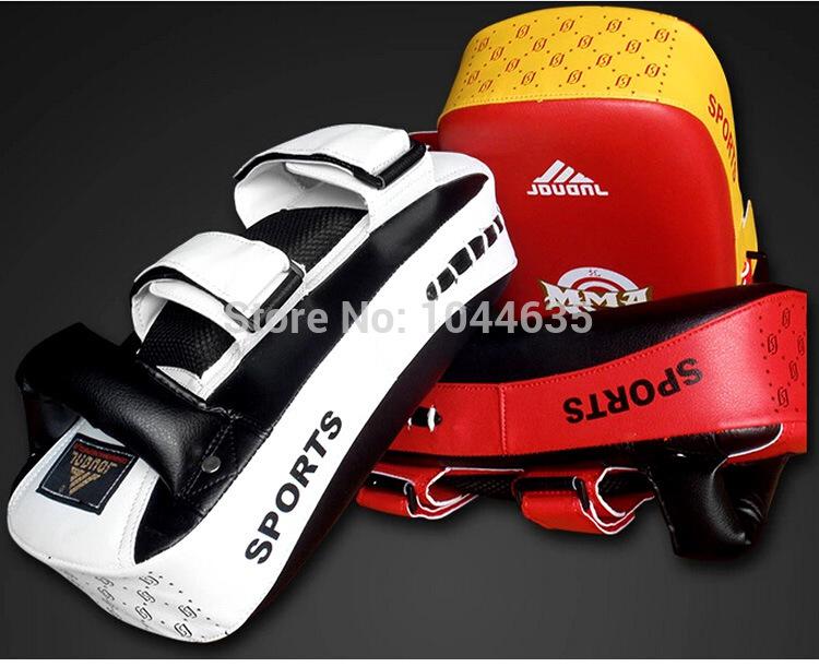 Wholesale-Thicken arc-shaped camber Foot Target Muay Thai target Fight sanda boxing feet target kick target Muay Thai Boxing Kick Pads