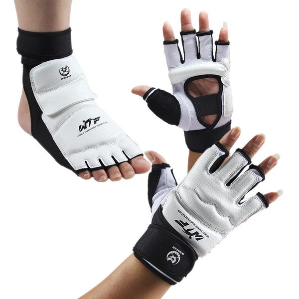 Cool Taekwondo Gloves Sparring Hand Foot Protector Cover Boxing Gloves Gear Fitness Taekwondo Brace Protection for Adult Kids