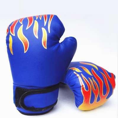 Professional Kids Children Flame Boxing Gloves Punch For Boy Beginner Sanda Sparring Training Mitts Protector