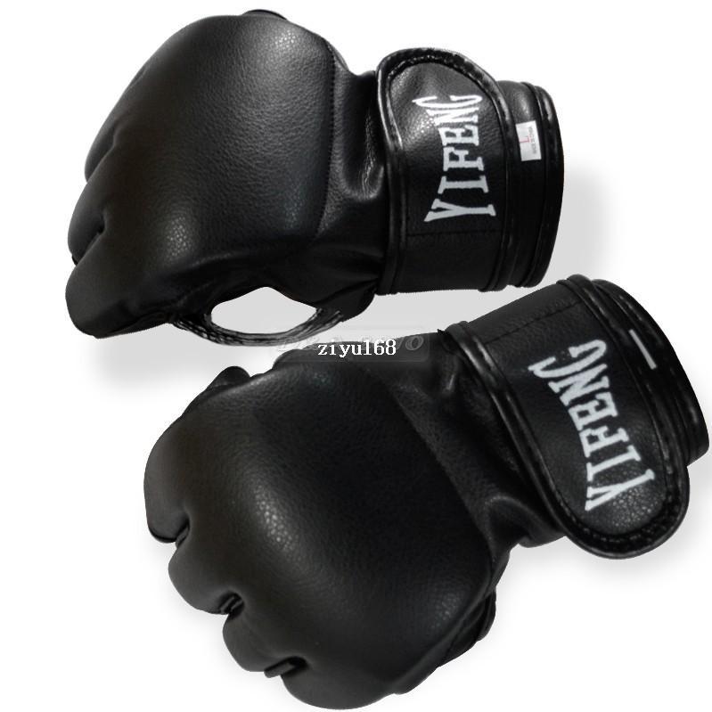 Grappling Fight Muay Thai Punching Bag Half Mitts Boxing Gloves Training