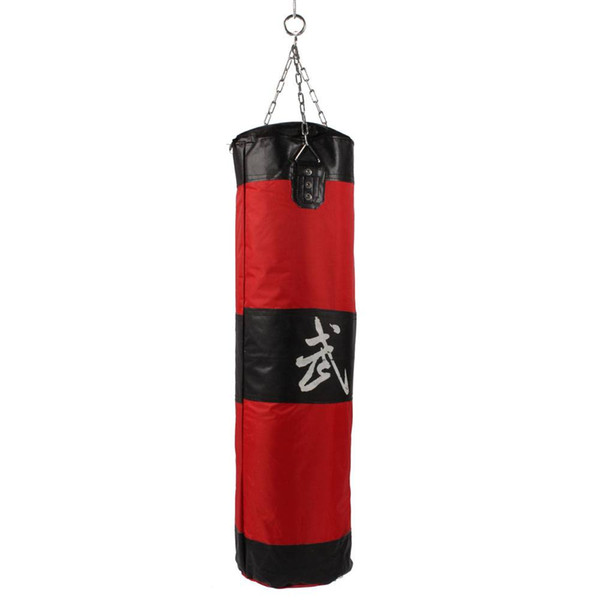 Zooboo Boxing Sand Bag Striking Drop Hollow Canvas High-quality Material Punch Bag for Fitness Supplies Red Black