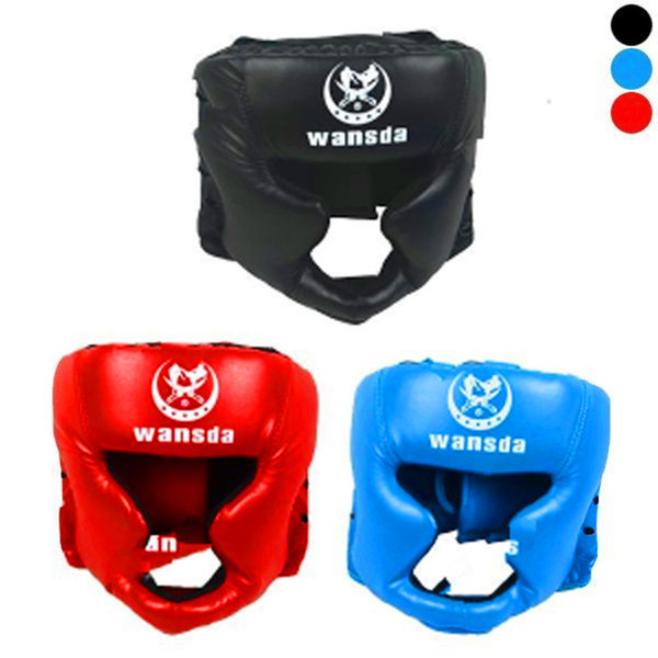 PU MMA Helmet Head Gear Kick Boxing Karate Head Guards Male Face Protectors Headgear Sparring Helmet Fighting