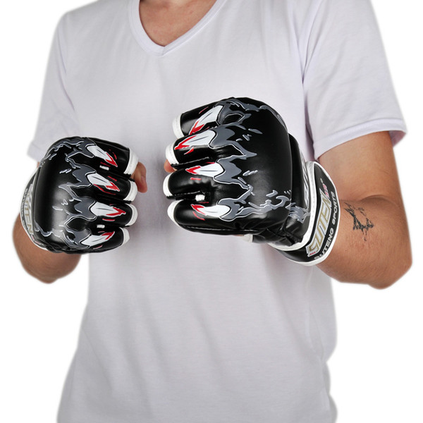 SUTEN Tiger Paw Gloves Upscale Sandbags Gloves Half Finger Glove MMA Boxing Punching Gloves SUTENG Fighting Glove 2501025