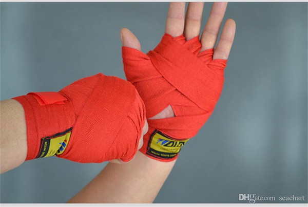 2pcs/Pair Width 5cm Length 2.5M Cotton Sports Strap Boxing Bandage Sanda Muay Thai MMA Taekwondo Hand Gloves Wraps NY096