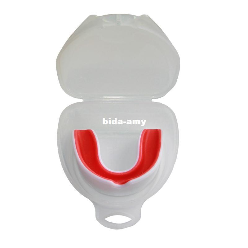 mouth guard Gum shield Gear non-toxic multicolor Teeth Protection for soccer basketball boxing MG-003 white blue and red