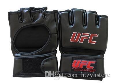 Extension wrist leather mma fighting Kick boxing gloves training taekwondo gloves (black/grey)