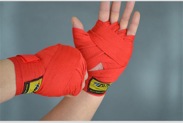 2pcs/Pair Width 5cm Length 2.5M Cotton Sports Strap Boxing Bandage Sanda Muay Thai MMA Taekwondo Hand Gloves Wraps NY096