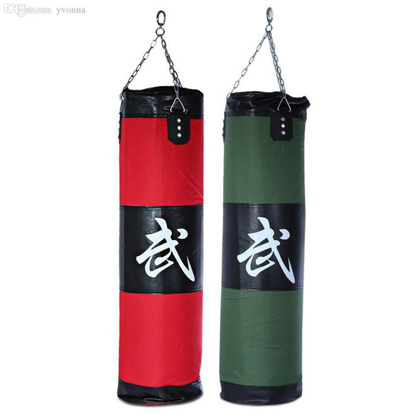 Wholesale-High Quality 100cm Boxing Sandbags Striking Drop Hollow Sand Bag with Chain Martial Art Training Punch Target