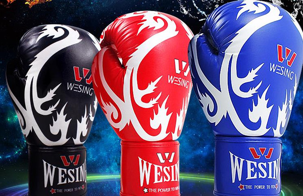 Wesing Black Red Blue 10Oz Grant Boxing Gloves Boxing Accessories Mma Kick Boxing Gloves Sandbag Gloves Gear Fitness Training Supplies